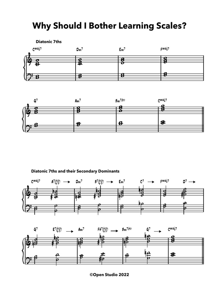 Why Bother Practice With Scales Over Secondary Dominants | PDF