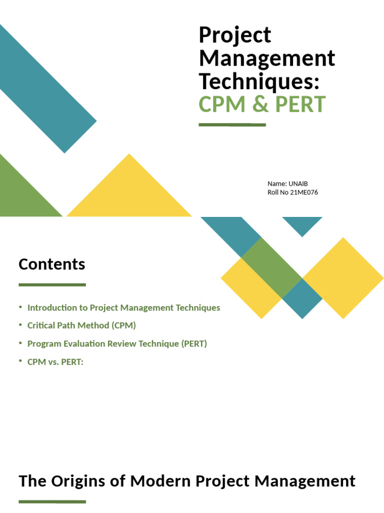 CPM vs PERT: Project Management Techniques | PDF | Operations Research ...