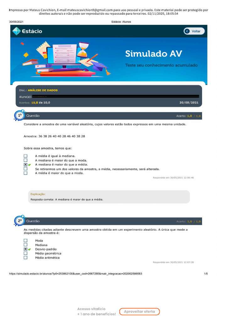 Prova 2 | PDF