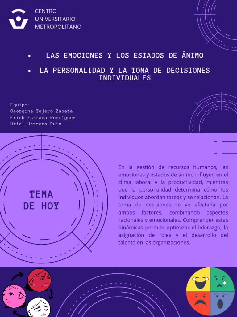 Emociones y Personalidad en Recursos Humanos | PDF | Las emociones ...