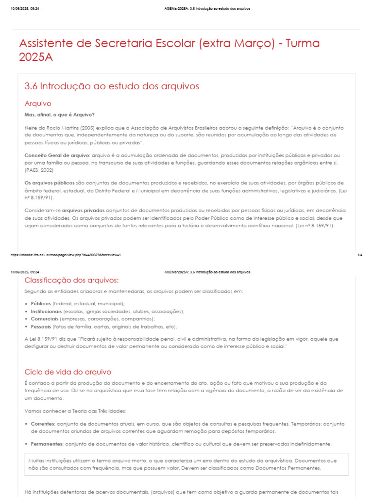 Introdução aos Arquivos e sua Classificação | PDF