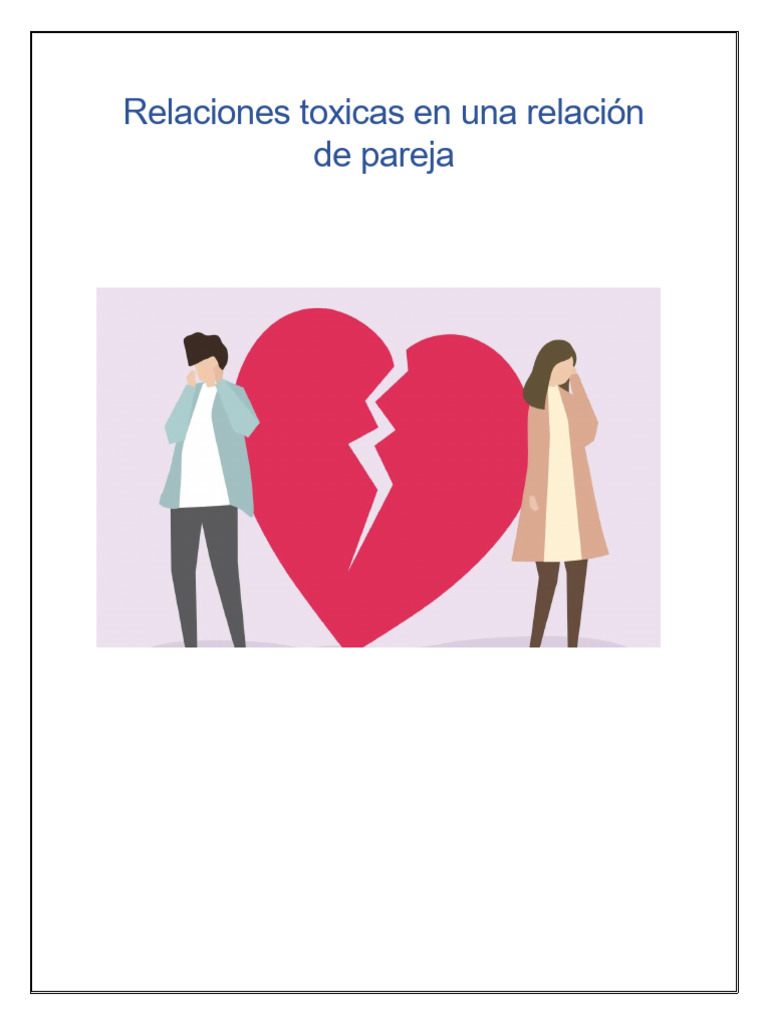 Relaciones Tóxicas en Parejas Jóvenes | PDF | Las emociones | Depresión ...