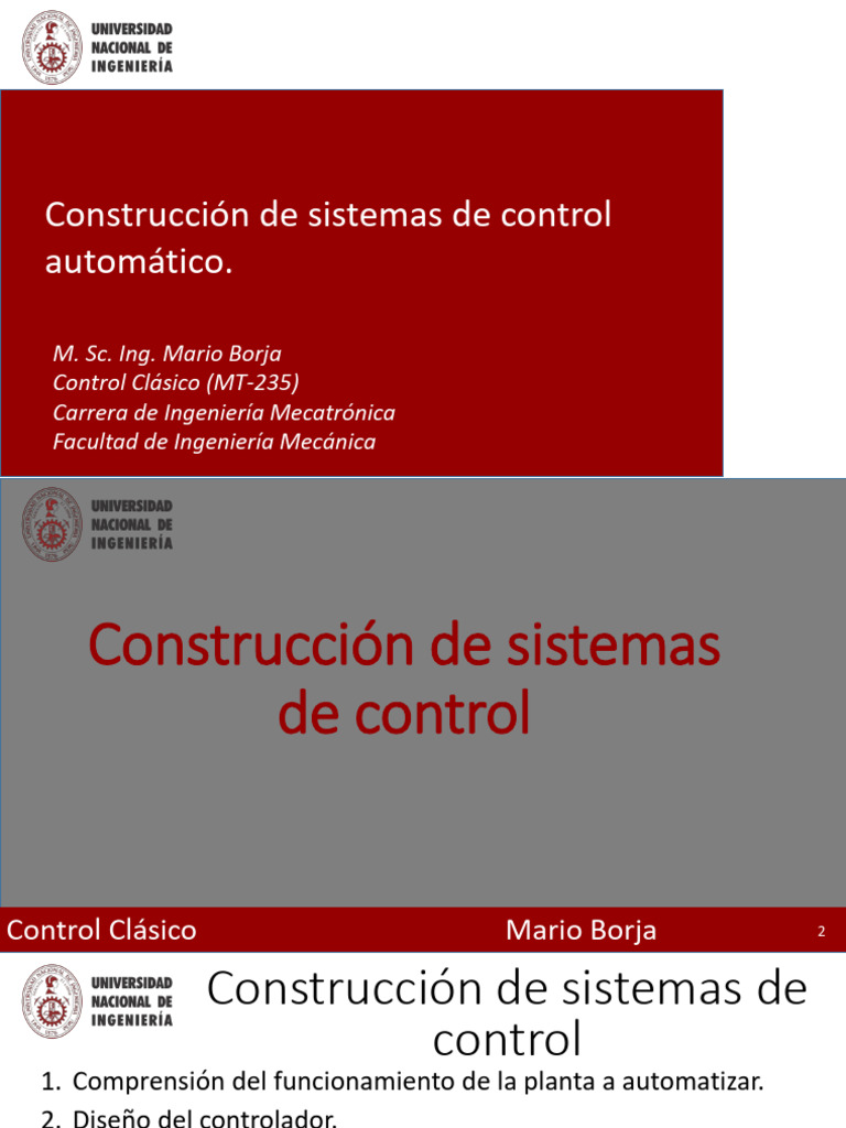 Construcción de Sistemas de Control | PDF | Sistema de control | Ingeniería