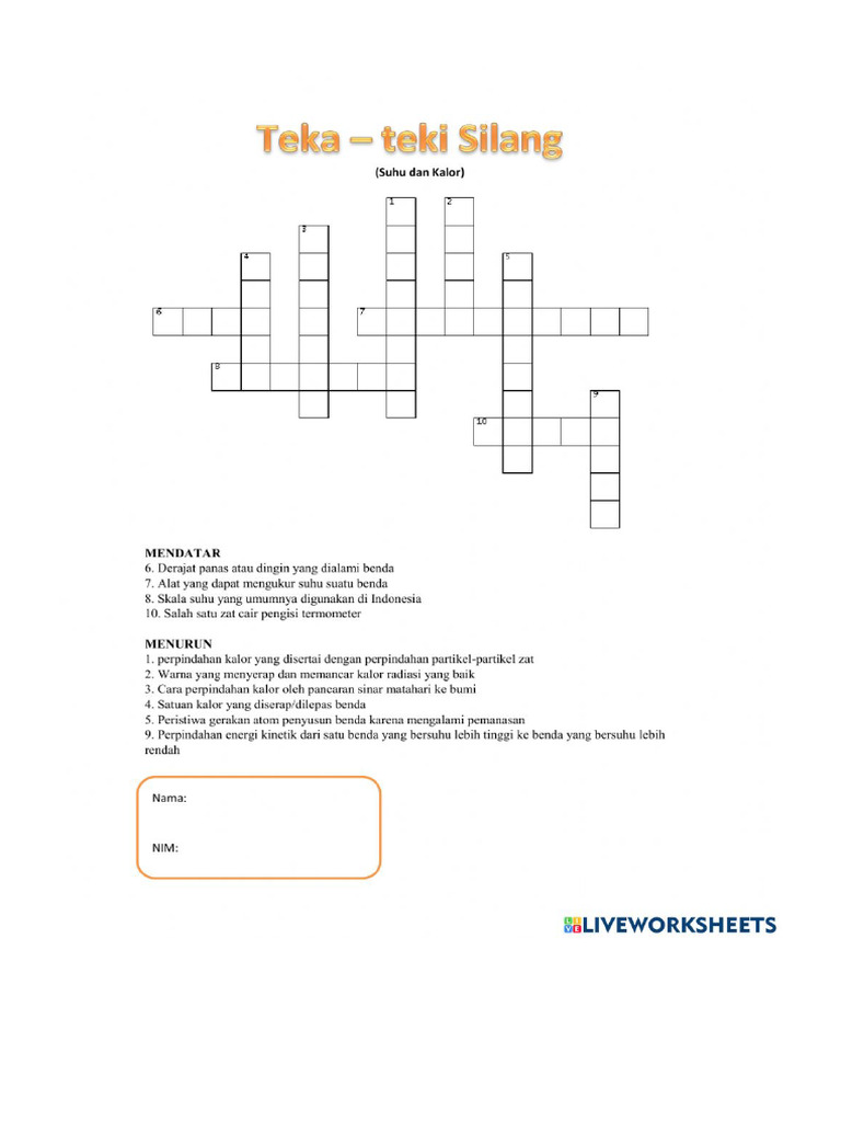Worksheet 2051321 | PDF
