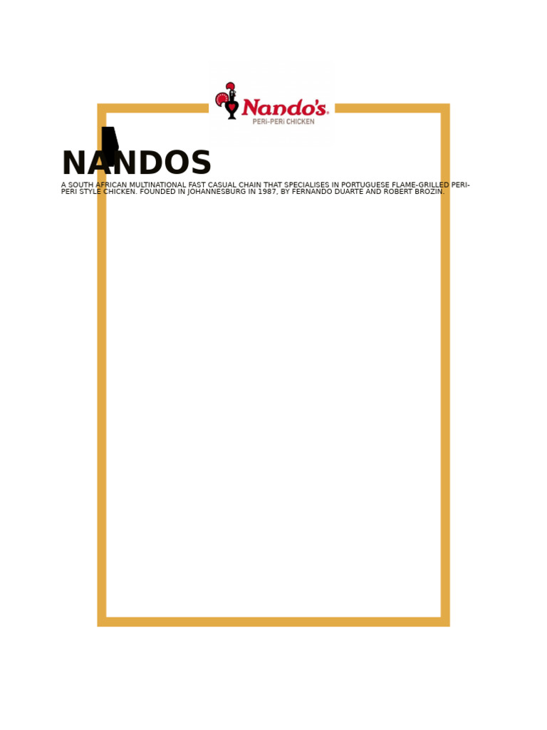 Nando's Mission and Core Values | PDF