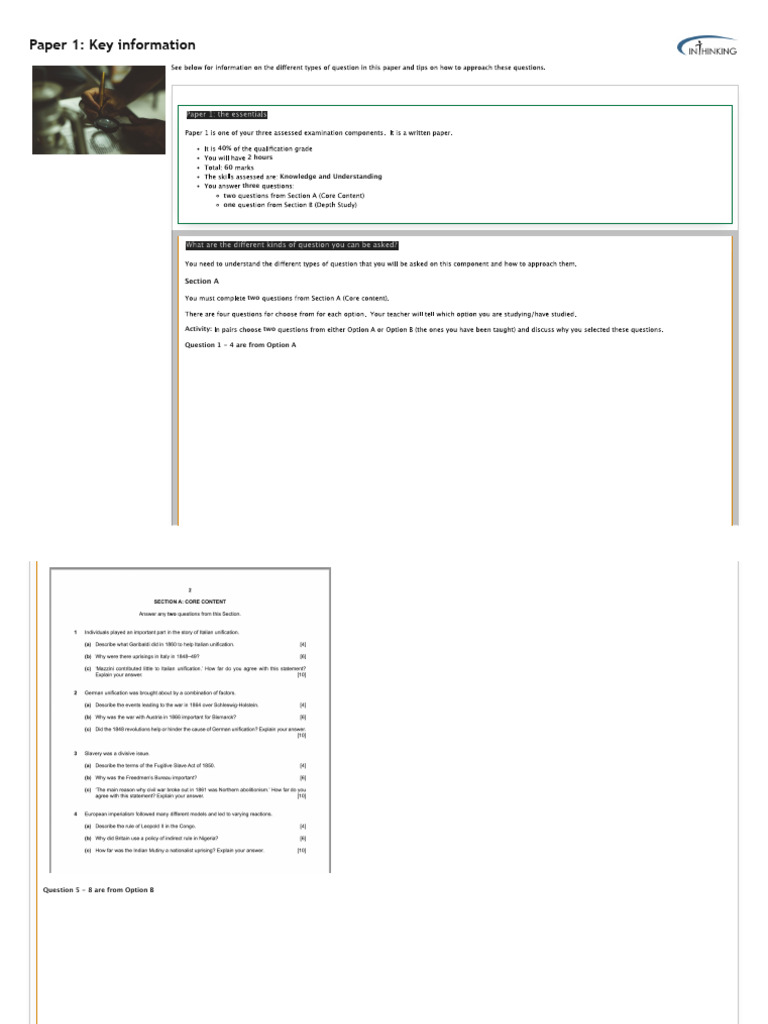 Exam Structure and Marking Guide | PDF