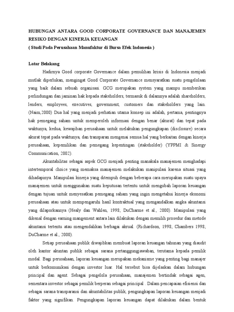 Gcg Dan Manajemen Resiko Gcg Dan Manajemen Resiko