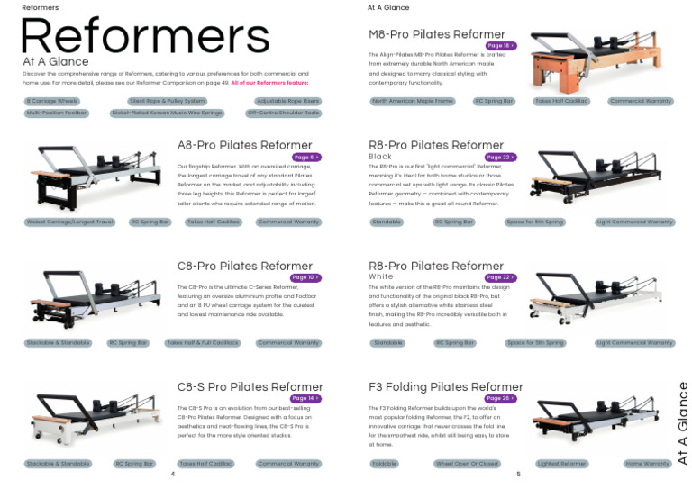 Comprehensive Guide to Pilates Reformers | PDF