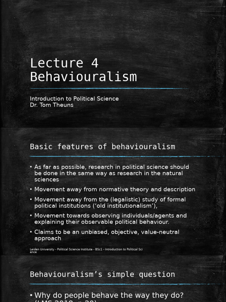 Understanding Behaviouralism in Political Science | PDF ...