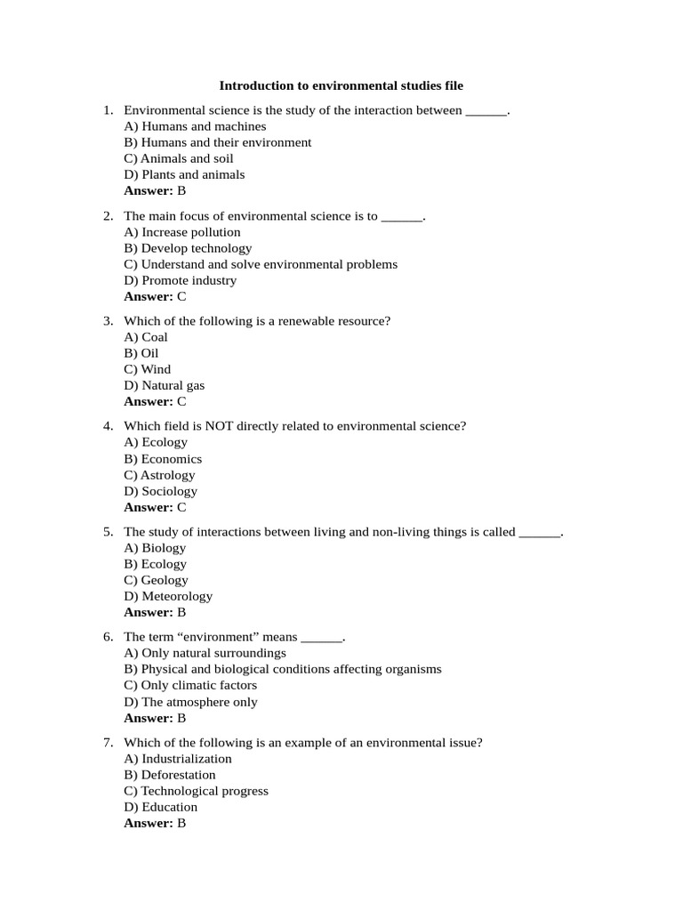 Introduction to Environmental Science | PDF | Earth Sciences | Ecosystem