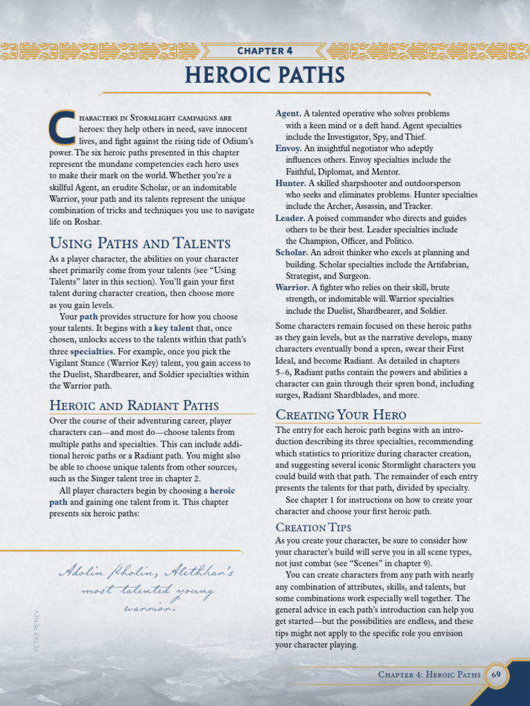 Cosmere Heroic Paths | PDF | Motivation | Motivational