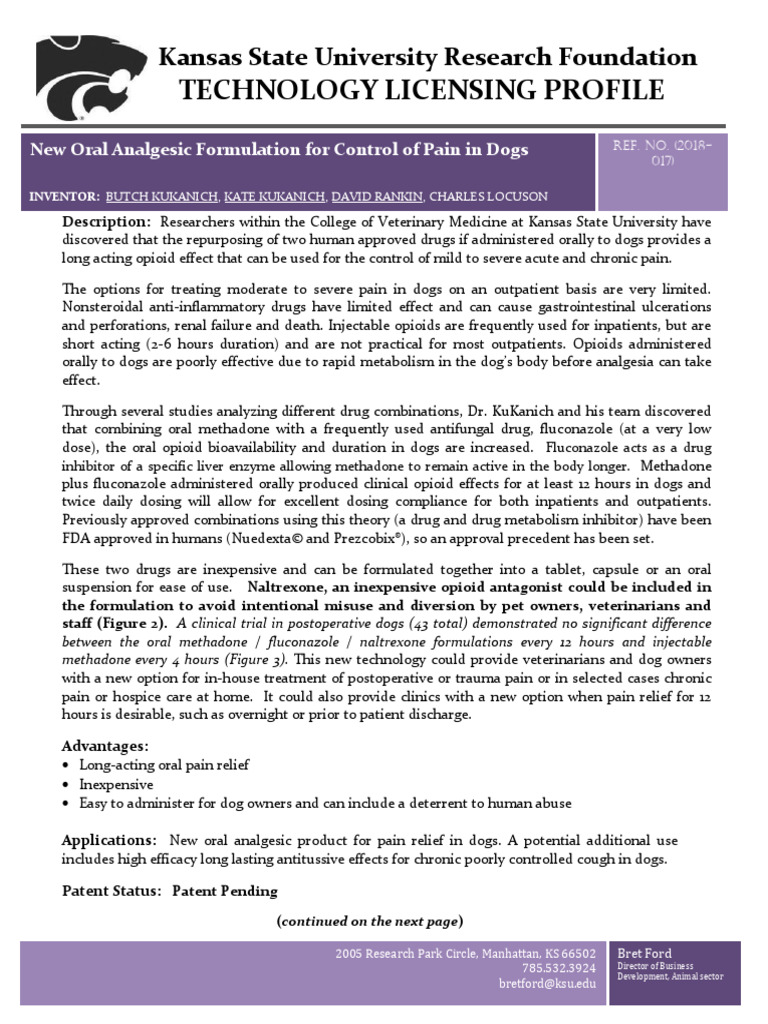 New Long-Lasting Pain Relief for Dogs | PDF | Opioid | Analgesic