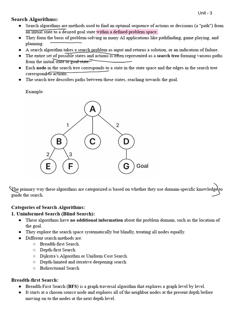 Search Algorithms Overview and Types | PDF | Algorithms | Computer ...