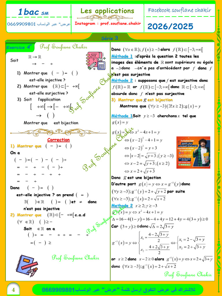 Bijection, injectivité et surjectivité | PDF | Concepts mathématiques ...