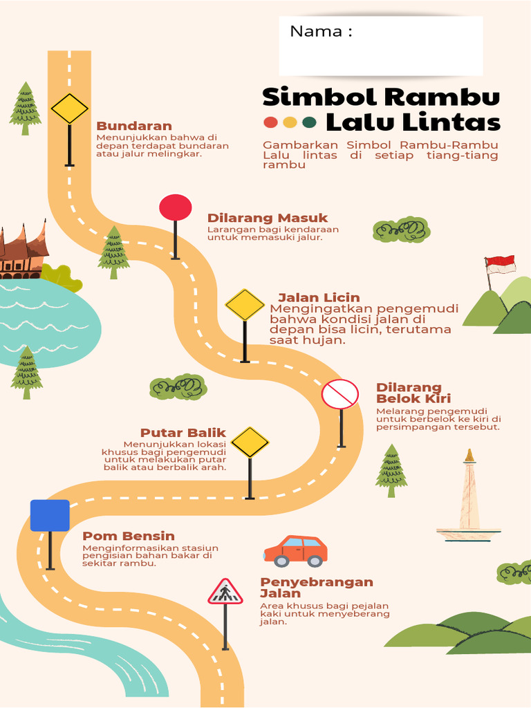 Simbol Rambu Lalu Lintas dan Fungsinya | PDF