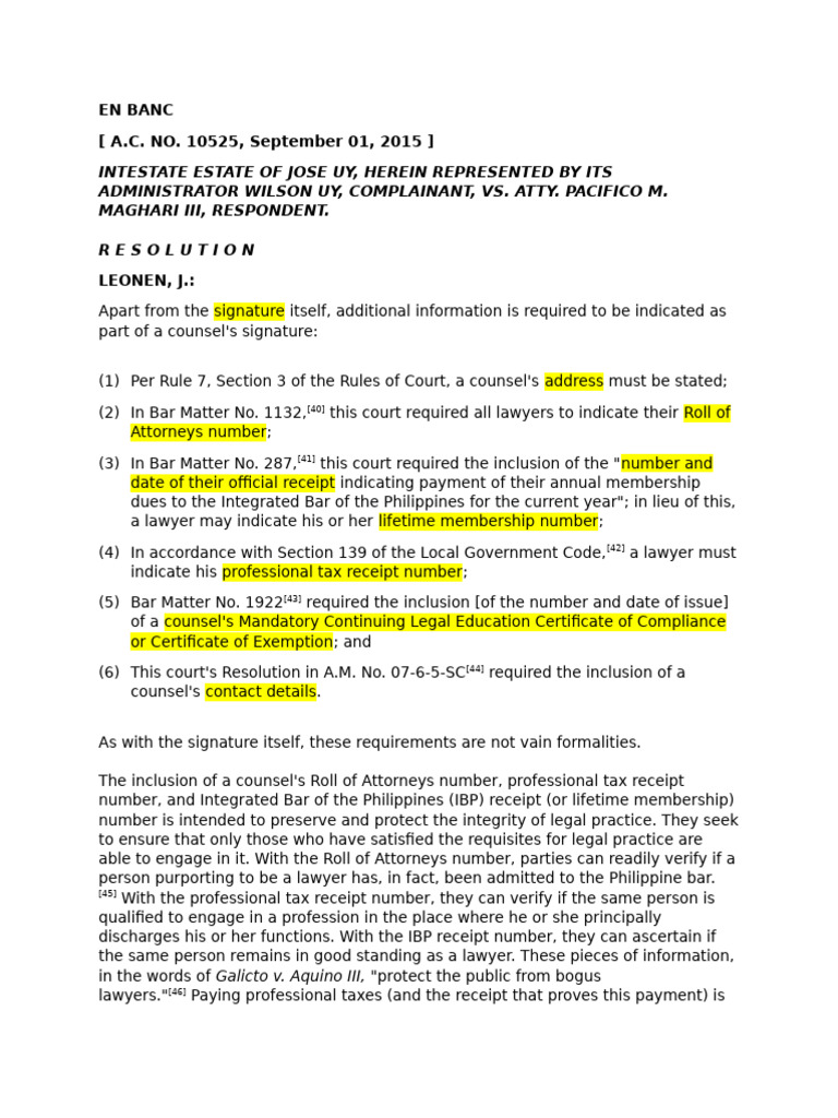 Additional Information Required To Be Indicated As Part of A Counsel's ...