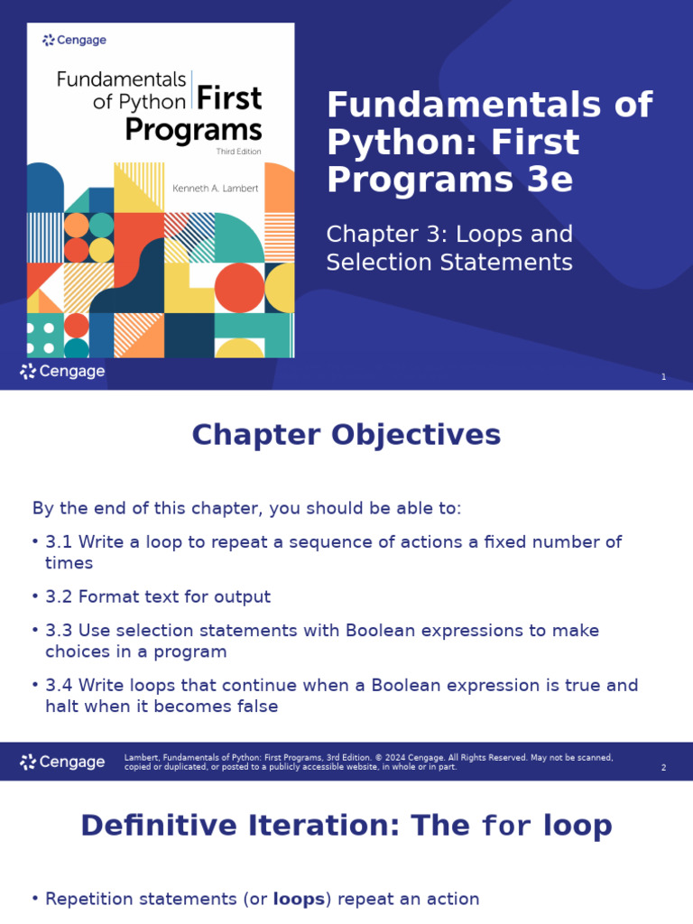 Python Loops and Selection Basics | PDF | Control Flow | Boolean Data Type