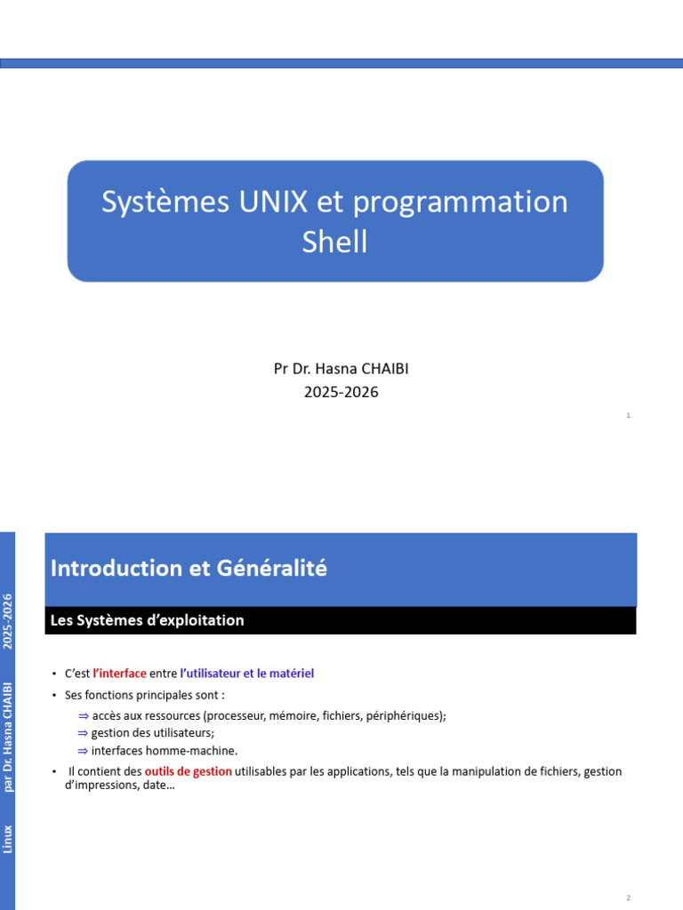 Introduction aux Systèmes UNIX et Linux | PDF | Système d'exploitation ...