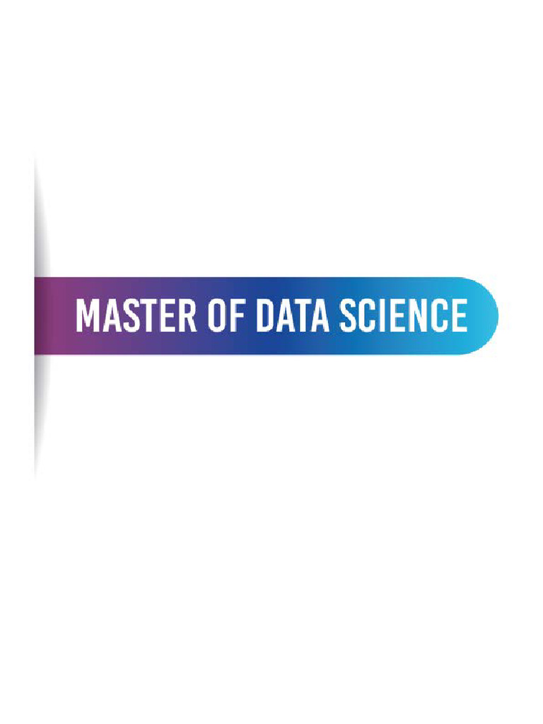 Master of Data Science Program Overview | PDF | Numerical Analysis ...