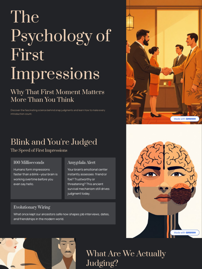 The Science of First Impressions | PDF | Body Language | Bias