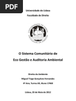 Direito do Ambiente - O Sistema Comunitário de Eco Gestão e Auditoria Ambiental