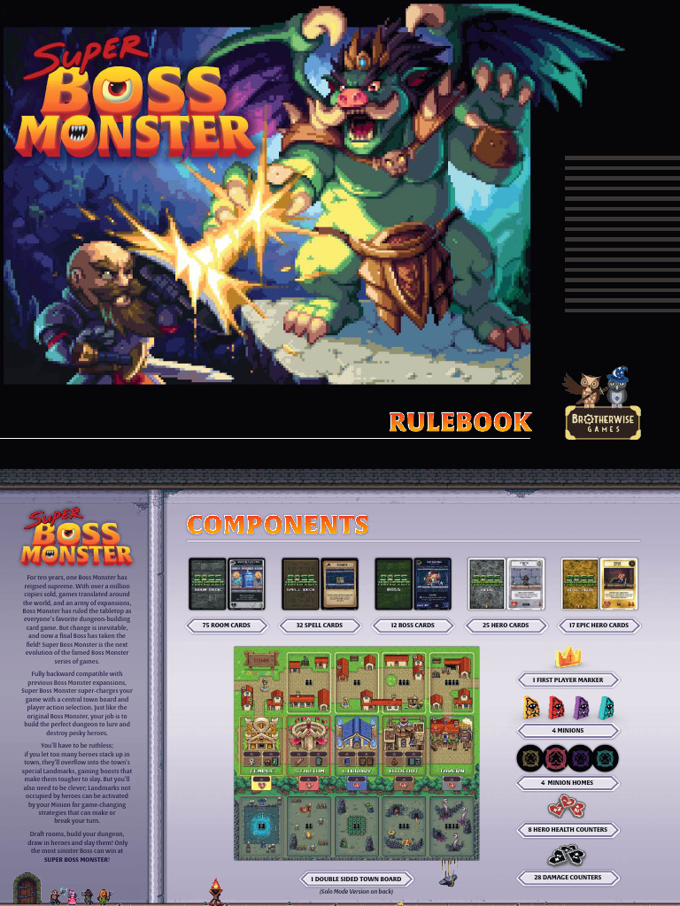 Super Boss Monster Rulebook | PDF | Tabletop Games | Gaming