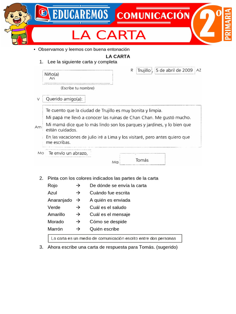 Actividades de Lectura y Escritura Infantil | PDF | Color | Arco iris