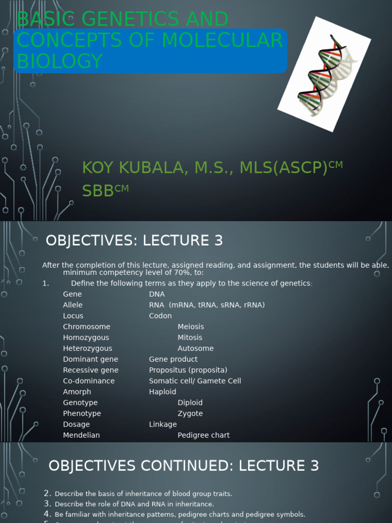 Basic Genetics | PDF | Dominance (Genetics) | Genotype