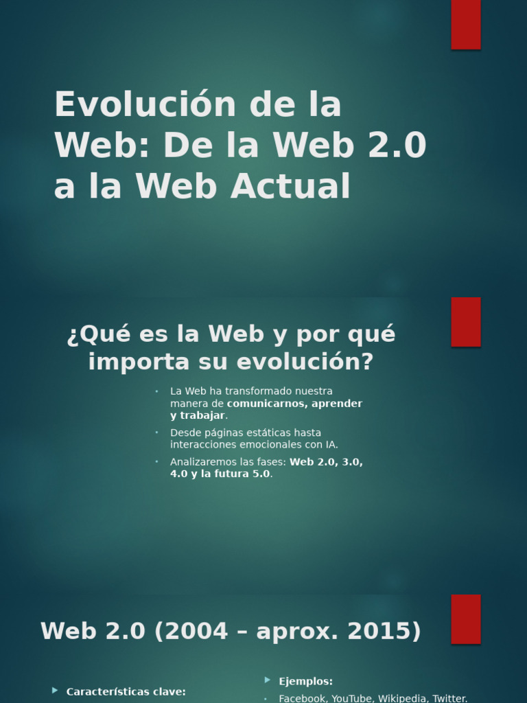 Evolución de La Web | PDF | Red mundial | Internet y web