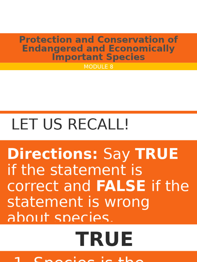 Conservation of Endangered Species | PDF | Biodiversity | Conservation ...