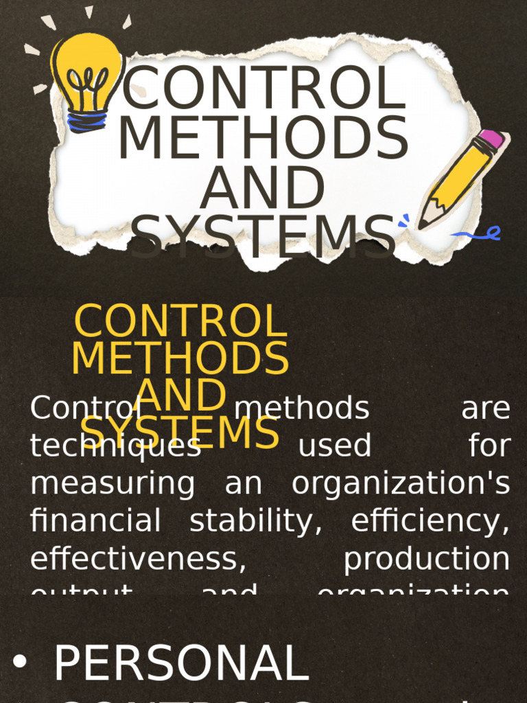 Control Methods for Organizational Success | PDF