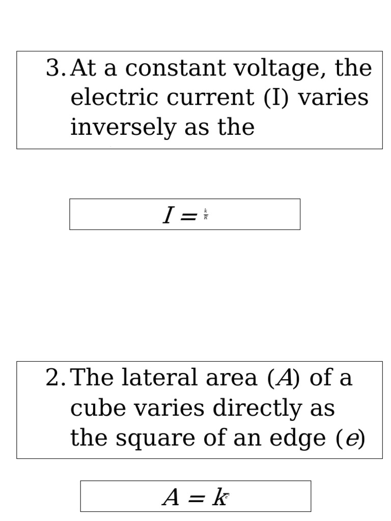 Direct and Inverse Variations Explained | PDF