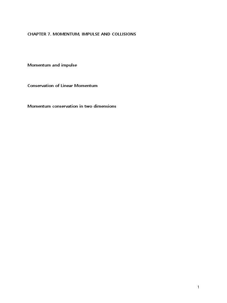 Momentum and Impulse in Collisions | PDF | Momentum | Collision