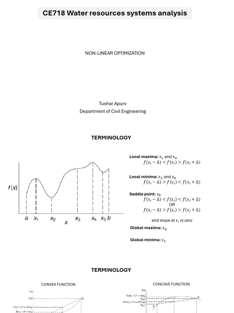 Water Resources Optimization Techniques | PDF | Mathematical ...