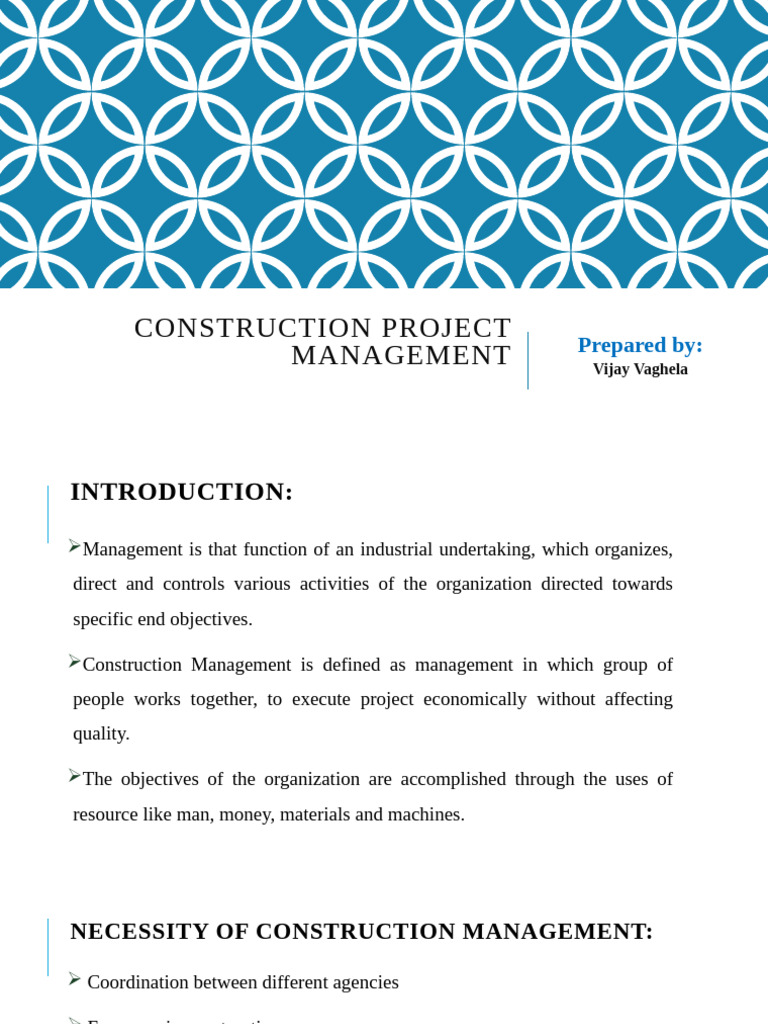 Illustration of Effective Construction Project Planning And Management
