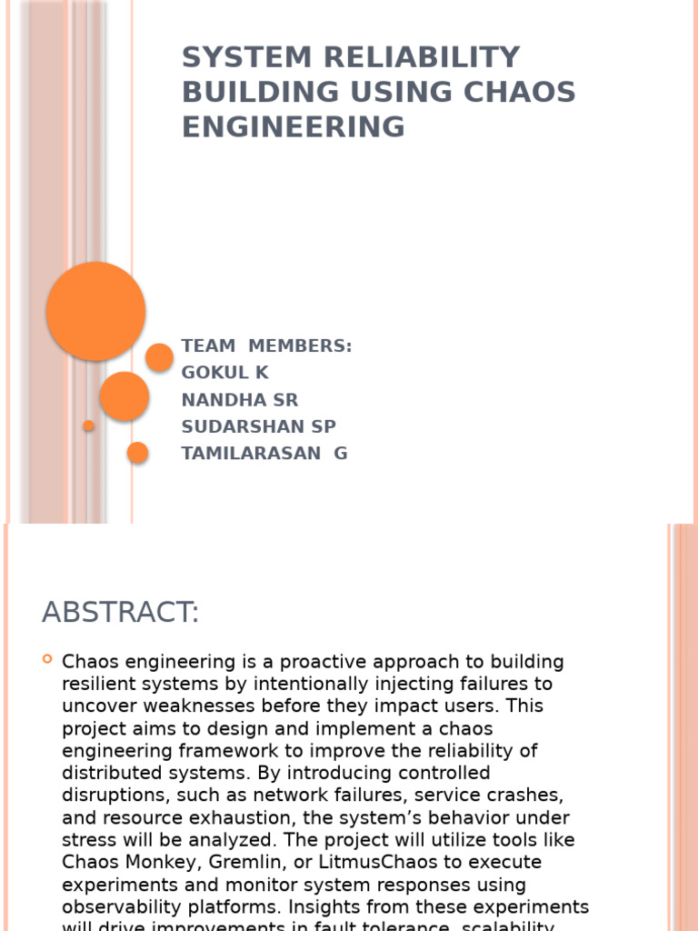Chaos Engineering for System Reliability | PDF