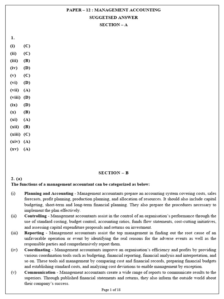 Management Accounting | PDF | Financial Accounting | Business Economics