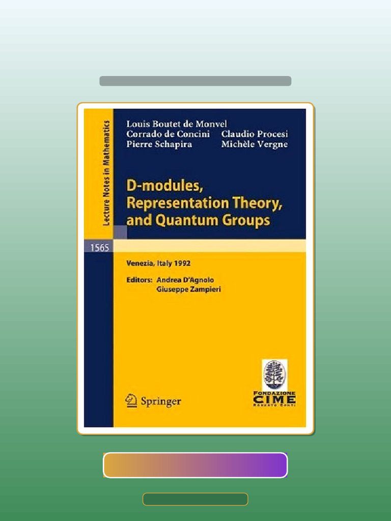 Answers for Dmodules Representation Theory and Quantum Groups | PDF ...