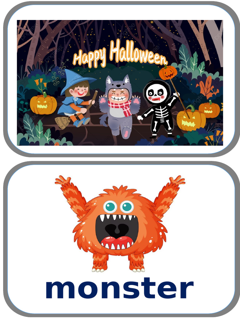 Halloween Creatures Sentence Builder | PDF