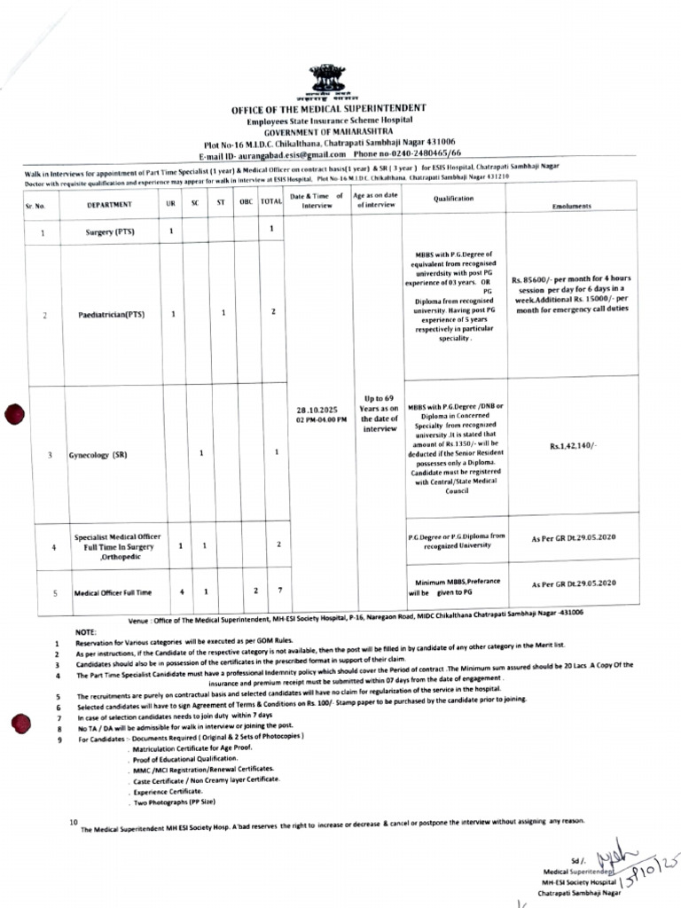 Walk-in Interviews for Medical Positions | PDF | Health Care | Medicine