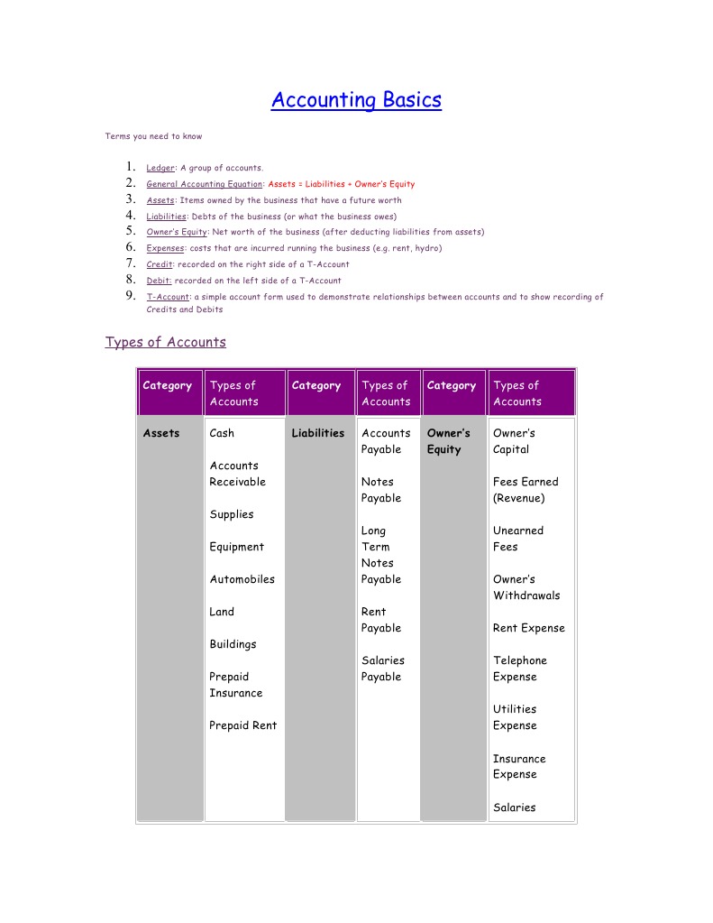 16 Accounting Basics | PDF | Debits And Credits | Expense