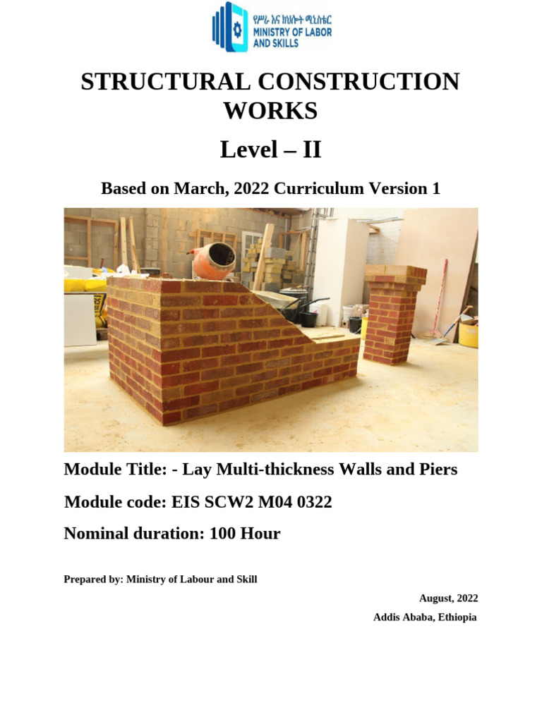Lay Multi-thickness Walls and Piers Guide | PDF | Personal Protective ...