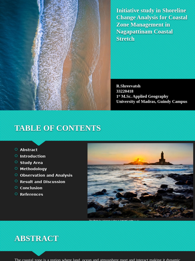 Initiative study in Shoreline Change Analysis for Coastal Zone ...