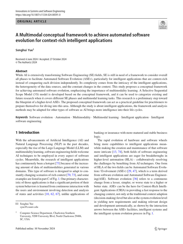 Automated Software Evolution Framework | PDF | Machine Learning ...