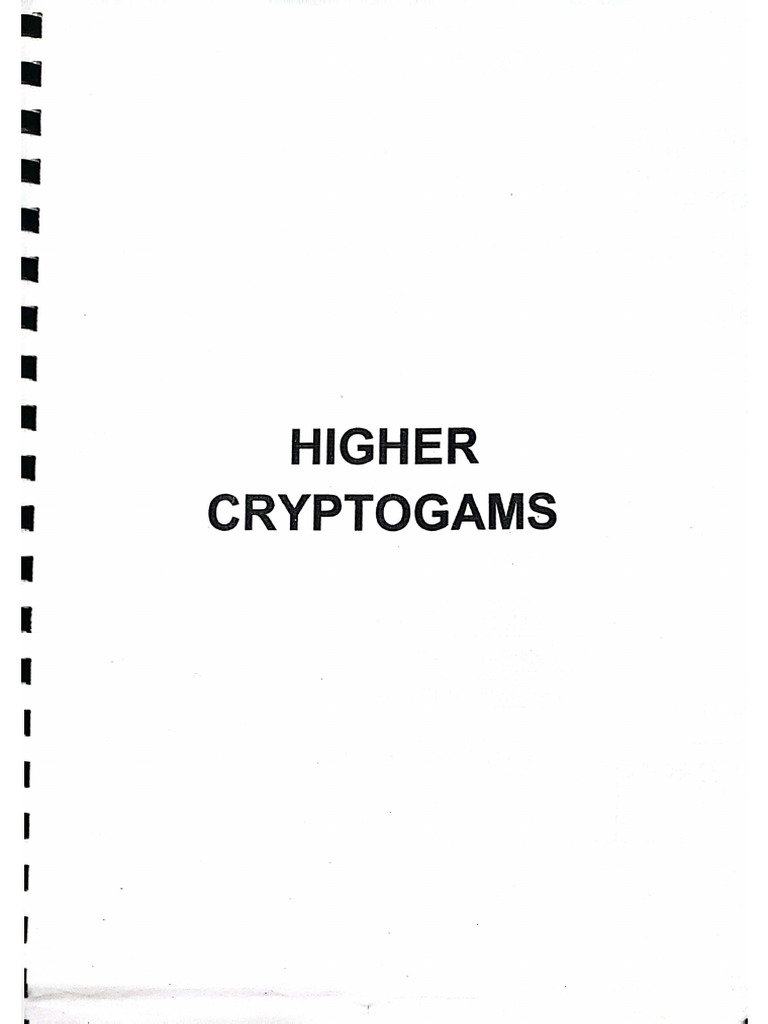 Higher Cryptograms Practical PDF | PDF