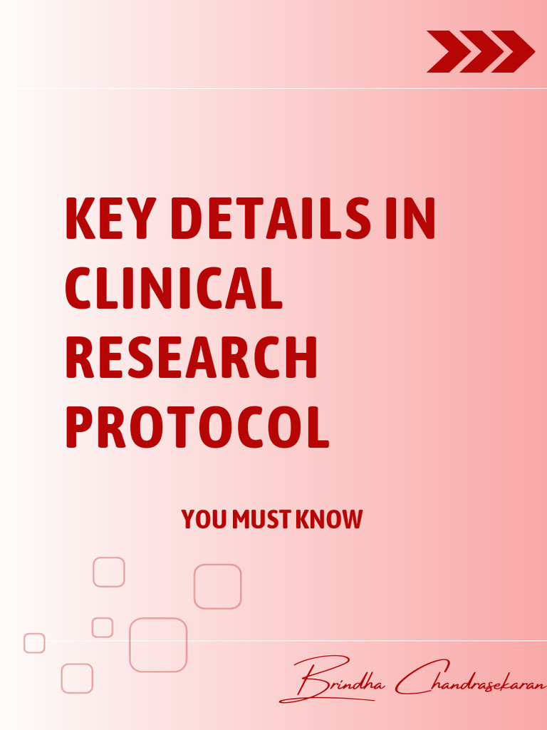 Key Elements of Clinical Research Protocol | PDF | Institutional Review ...