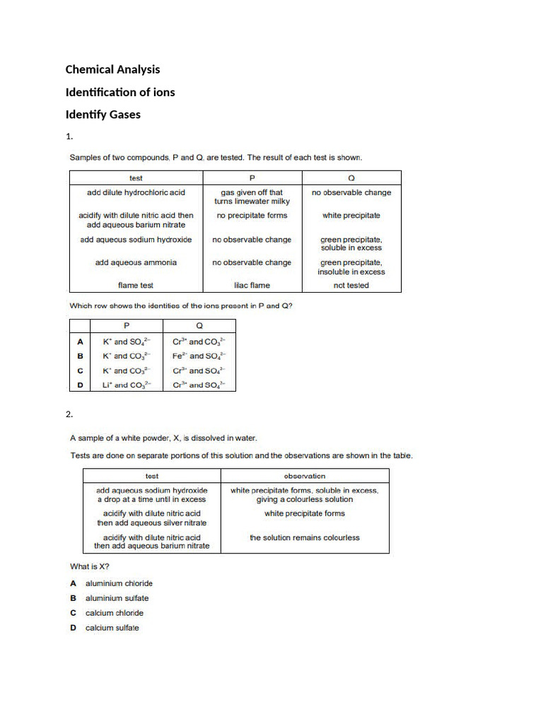 Chemical Analysis | PDF