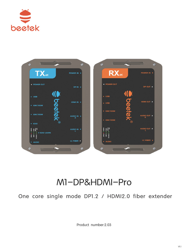 HDMI 2.0 & DP 1.2 Fiber Extender | PDF | Hdmi | Usb