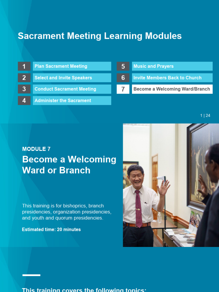 PD80000687_Module 07-Become a Welcoming Ward_v2.2 | PDF