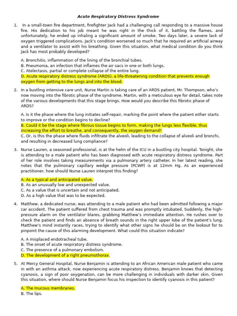 Understanding Acute Respiratory Distress Syndrome | PDF | Lung ...